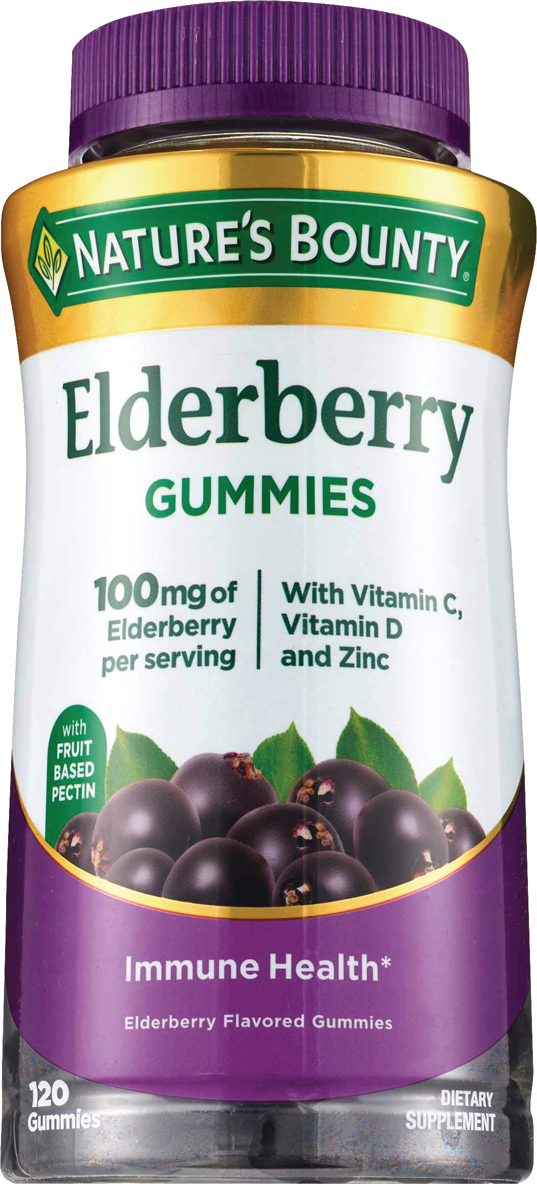 Nature's Bounty Elderberry Immune Support Gummies, 100 Mg, 120 Ct , CVS