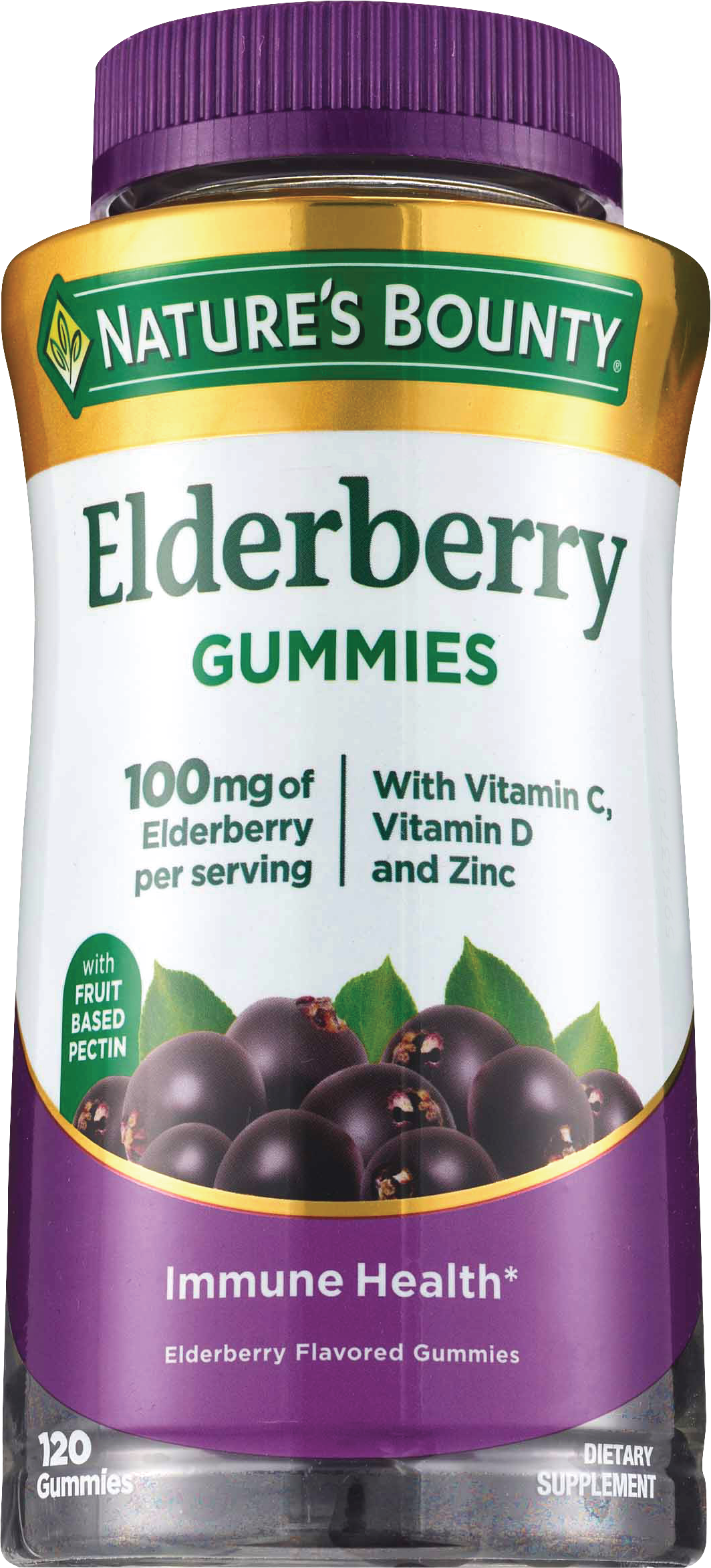 Nature's Bounty Elderberry Immune Support Gummies, 100 Mg, 120 CT