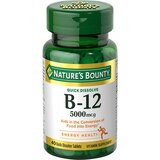 Nature's Bounty Vitamin B-12 Tablets 5000mcg, 40CT, thumbnail image 1 of 3