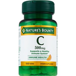 Nature's Bounty Pure Vitamin C Tablets 500mg, 100CT