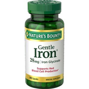 Nature's Bounty Gentle Iron Capsules, 28 Mg, 90 CT