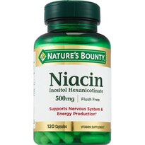 Nature's Bounty Flush Free - Niacina en cápsulas, 500 mg, 120 u.