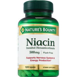 Nature's Bounty Flush Free - Niacina en cápsulas, 500 mg, 120 u.
