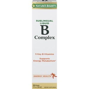 Nature's Bounty - Gotas sublinguales con complejo de vitamina B con vitamina B-12, 2 oz