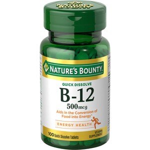 Nature's Bounty - Vitamina B-12 en tabletas, 500 mcg, 100 u.