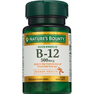 Nature's Bounty - Vitamina B-12 en tabletas, 500 mcg, 100 u.
