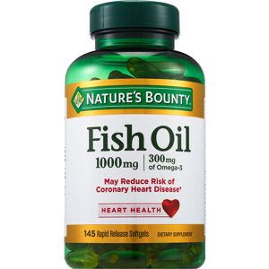 Natures Bounty Cholesterol Free Fish Oil Softgels 1000mg