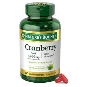 Nature's Bounty Cranberry Plus Vitamin C Softgels 4200mg, 250 Ct , CVS