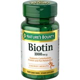 Nature's Bounty Biotin Tablets 1000mcg, 100CT, thumbnail image 1 of 3