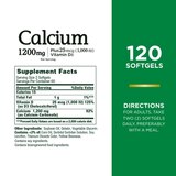 Nature's Bounty Calcium with Vitamin D Softgels 1200mg , 120CT, thumbnail image 2 of 6