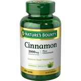 Nature's Bounty Cinnamon Plus Chromium Capsules 2000mg, 60CT, thumbnail image 1 of 3