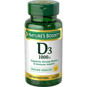 Nature's Bounty - Vitamina D3 en cápsulas blandas, 1000 IU