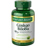 Nature's Bounty Ginkgo Biloba Capsules 60mg, 200 CT, thumbnail image 1 of 1