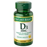 Nature's Bounty Vitamin D3, 2000 IU Immune Health Softgels, 150 CT, thumbnail image 1 of 7