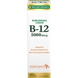 Nature's Bounty Super Strength Vitamin B-12 Sublingual Liquid 5000mcg, 2 OZ, thumbnail image 1 of 3