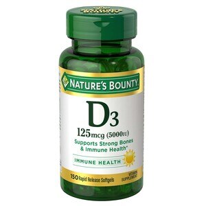 Nature's Bounty Vitamin D3 Immune Health 125mcg (5000 IU) Softgels, 150 CT