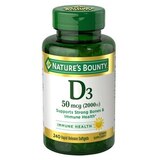 Nature's Bounty Vitamin D3 Immune Health 50mcg (2000 IU) Softgels, thumbnail image 1 of 8