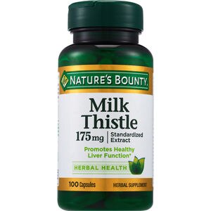  Nature's Bounty Milk Thistle Caplets 175mg, 100CT 