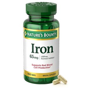 Nature's Bounty - Hierro en tabletas, 65 mg, 100 u.