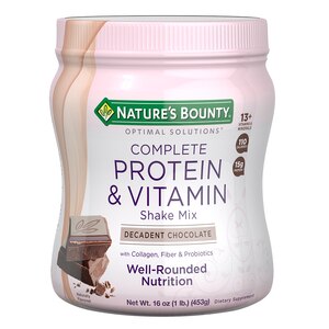  Nature's Bounty Optimal Solutions Chocolate Protein Shake, 16 OZ 