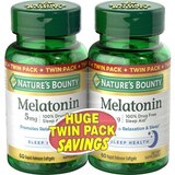 Nature's Bounty Melatonin 5 MG Softgels, 60 CT, 2 Pack, thumbnail image 1 of 6