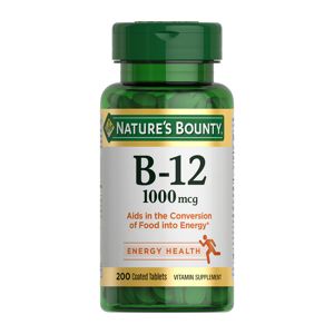 Nature's Bounty Vitamin B-12 Coated Tablets, 1000 Mcg, 200 Ct , CVS