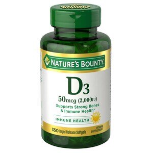 Natures Bounty Nature's Bounty Vitamin D3 Immune Health 50mcg (2, 000 IU) Softgels, 350 Ct , CVS
