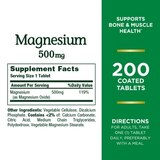 Nature's Bounty Magnesium Tablets 500mg, thumbnail image 2 of 6
