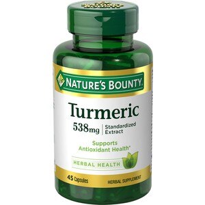 Nature's Bounty - Cápsulas de extracto estandarizado de cúrcuma, 500 mg, 45 u.