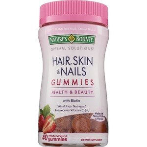 Nature's Bounty Optimal Solutions Hair, Skin & Nails Gummies, 40 Ct , CVS