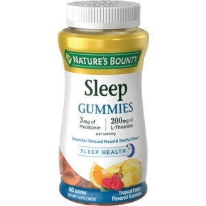 Nature's Bounty Sleep Complex 3 mg Melatonin/200 mg L-Theanine Gummies, 60CT
