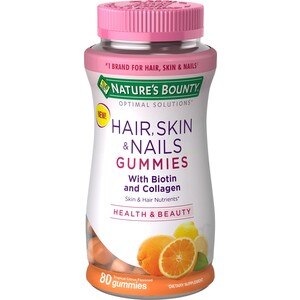 Nature's Bounty Optimal Solutions Hair, Skin & Nails with Biotin and Collagen, 80CT