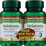 Nature's Bounty Melatonin 10mg Twin Pack, 120 CT, thumbnail image 1 of 2