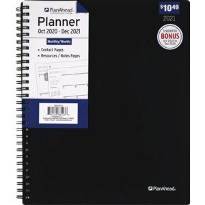 PlanAhead 15-Month Large Dated Planner, Assorted Colors