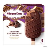 Haagen-Dazs Chocolate Dark Chocolate Ice Cream Bars, 3ct, thumbnail image 1 of 9