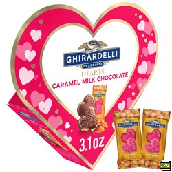 Ghirardelli Milk Chocolate Caramel Duet Hearts, Heart Gift Box, 3.1 Oz , CVS
