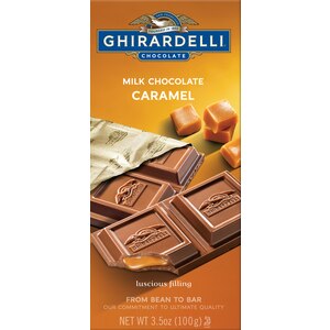 Ghirardelli Milk Chocolate Bar with Caramel Filling, 3.5 oz