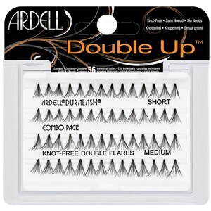  Ardell Double Ups Individual Eyelashes Combo Short/Medium Black, 56CT 