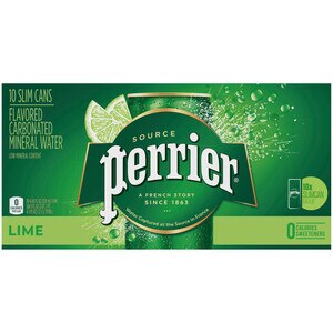 Perrier Flavored Sparkling Mineral Water, 8.45 OZ Cans, 10 CT