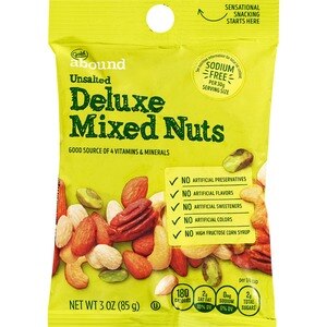 Gold Emblem Abound Deluxe Mixed Nuts Unsalted, 3 OZ