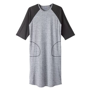 Silverts Nightgown Recovery, Heather Gray/Black