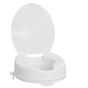 AquaSense Raised Toilet Seat with Lid, White