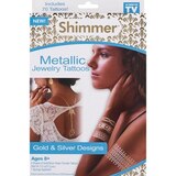 Shimmer Metallic Jewelry Tattoos, Gold & Silver Designs, thumbnail image 1 of 3