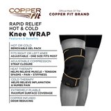 Copper Fit Rapid Relief Hot & Cold Therapy Knee Wrap, Adjustible, thumbnail image 3 of 5
