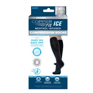 Copper Fit ICE Menthol Infused Compression Socks, S/M , CVS