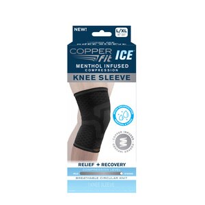 Copper Fit Ice Menthol Infused Compression Knee Sleeve, L/XL , CVS