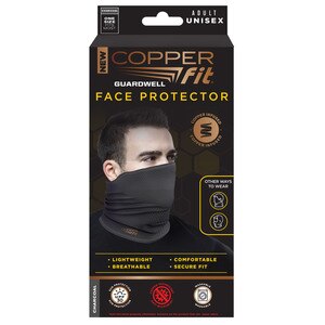  Copper Fit Guardwell Face Protector for Adults, Charcoal 