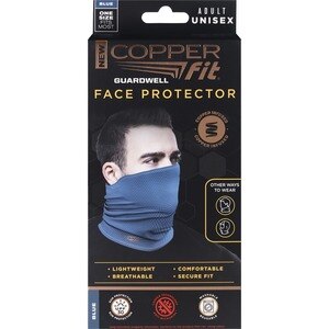 Copper Fit Guardwell Face And Neck Protector, Blue