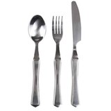 Essential Medical Supply Weighted Utensil Set with Fork, Knife and Spoon, thumbnail image 1 of 1