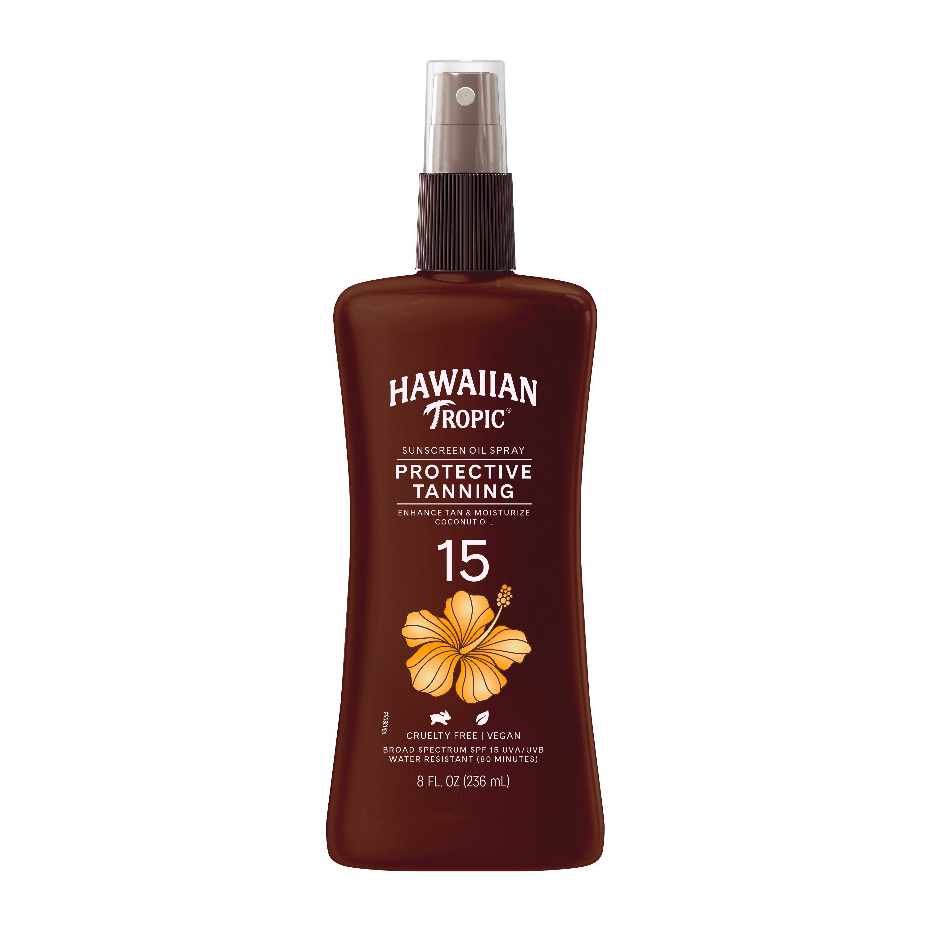  Hawaiian Tropic Island Tanning SPF 15 Dry Oil Spray, 8 OZ 